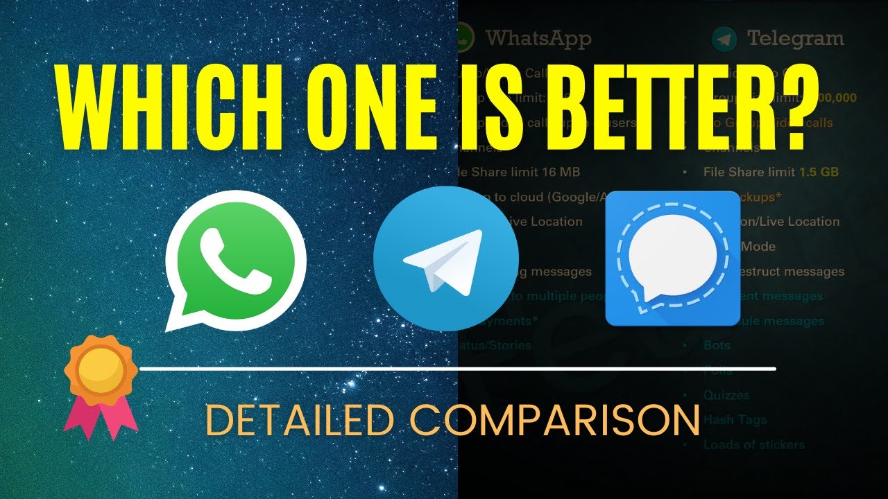 WhatsApp vs Telegram vs Signal Comparison of features and security