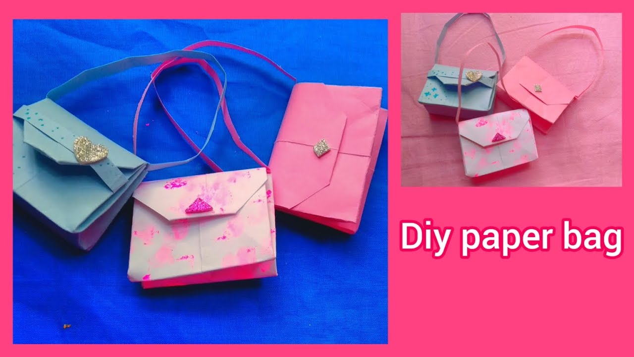 how to make a beautiful paper bagDiy easy paper bag YouTube