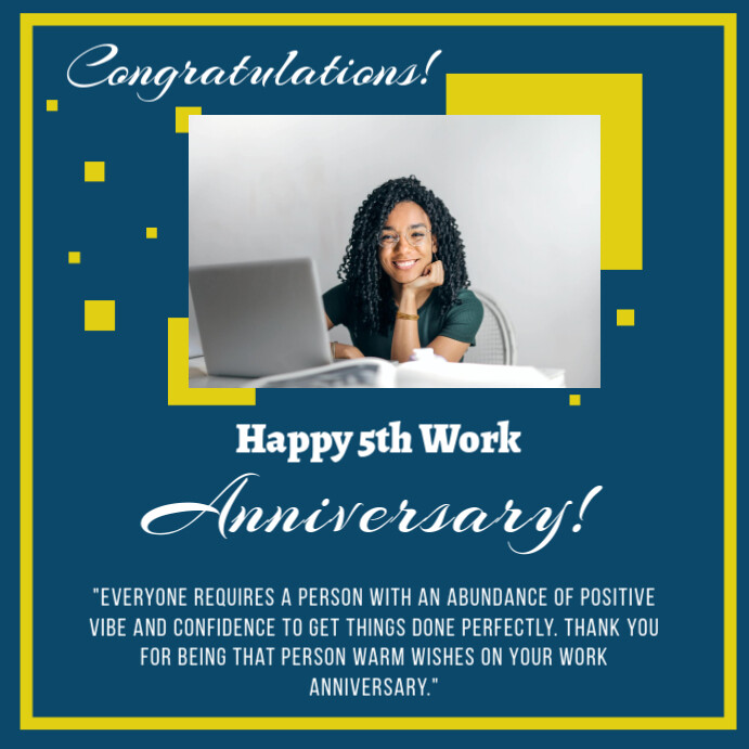 WORK ANNIVERSARY Template PosterMyWall