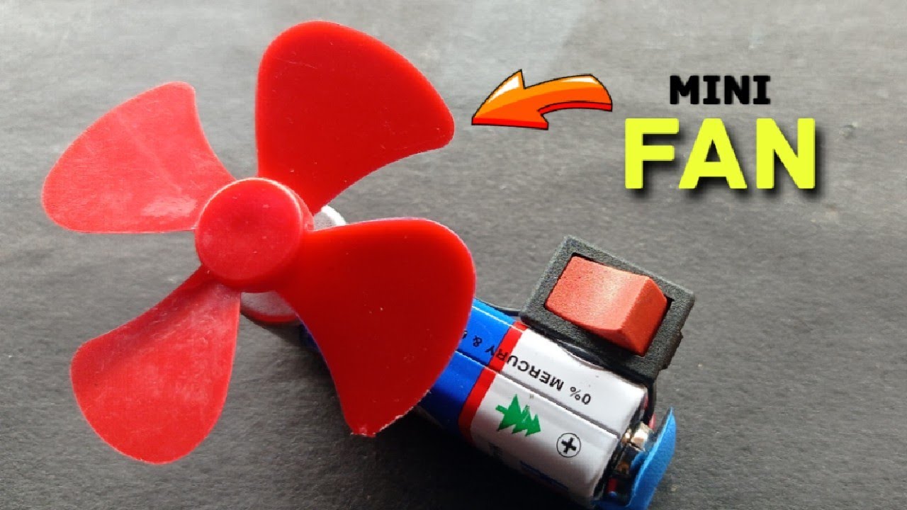 How To Make A Mini Fan By Using Dc Motor And 9volt BatterySchool