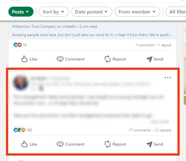 How To Find a Post on LinkedIn ITGeared
