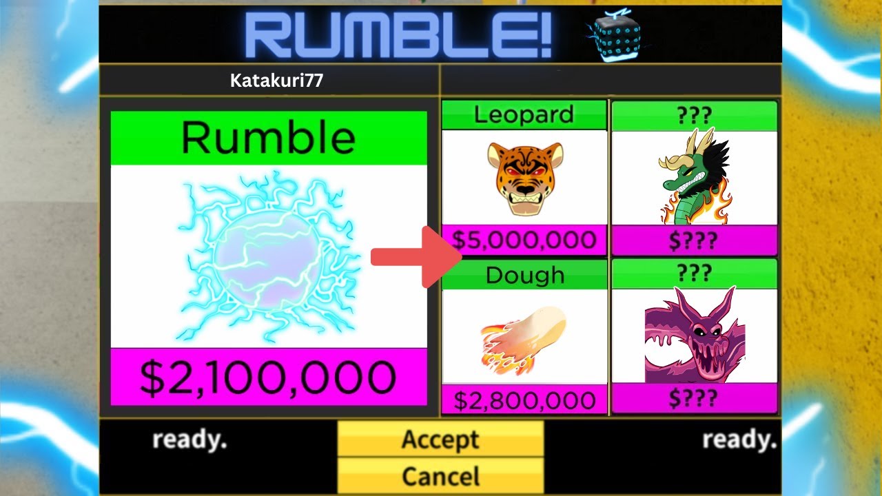 What People Trade For Rumble Fruit Trading Rumble in Blox Fruits