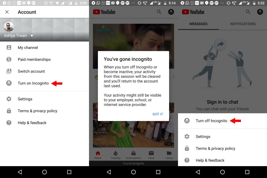 How To Enable YouTube Incognito Mode For Private Watching Gorgeousblog
