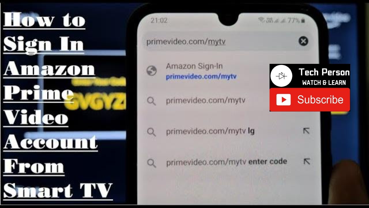 How to Sign In Amazon Prime Video Account from Smart TV YouTube