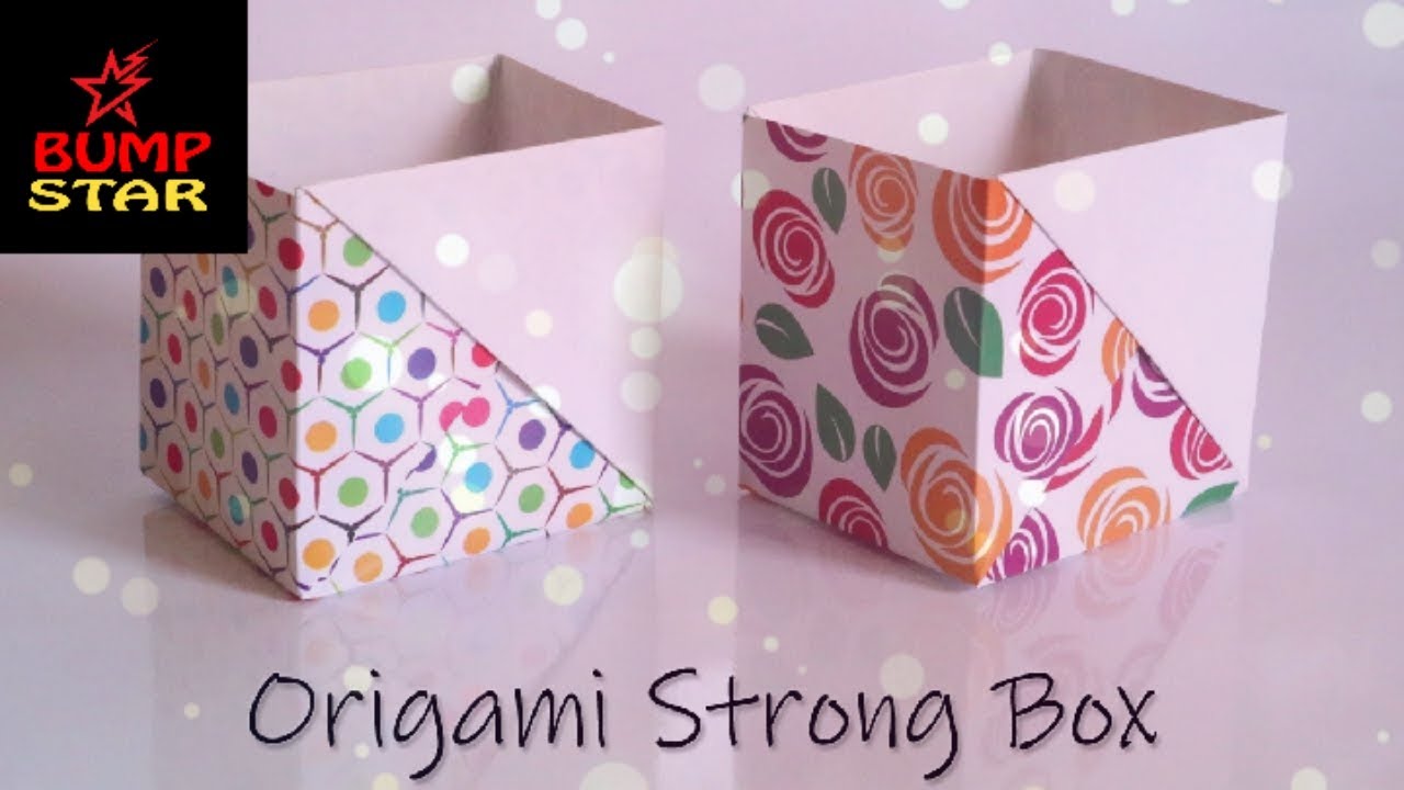 How to make Strong DIY Paper Box Without Glue Easy Paper Crafts