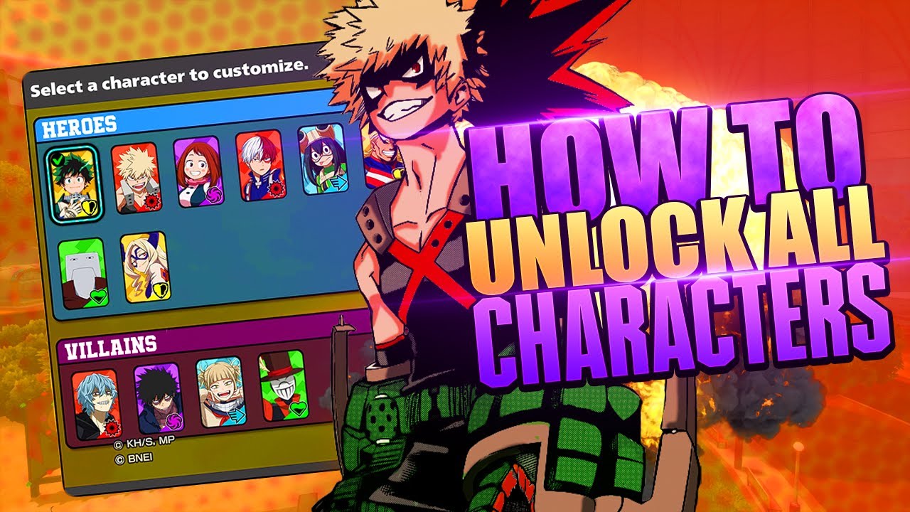 HOW TO EASILY UNLOCK EVERY CHARACTER MY HERO ACADEMIA ULTRA RUMBLE