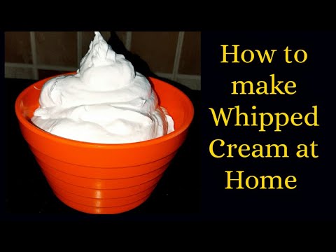 How to make Whipped Cream at home Whipping Cream Recipe YouTube