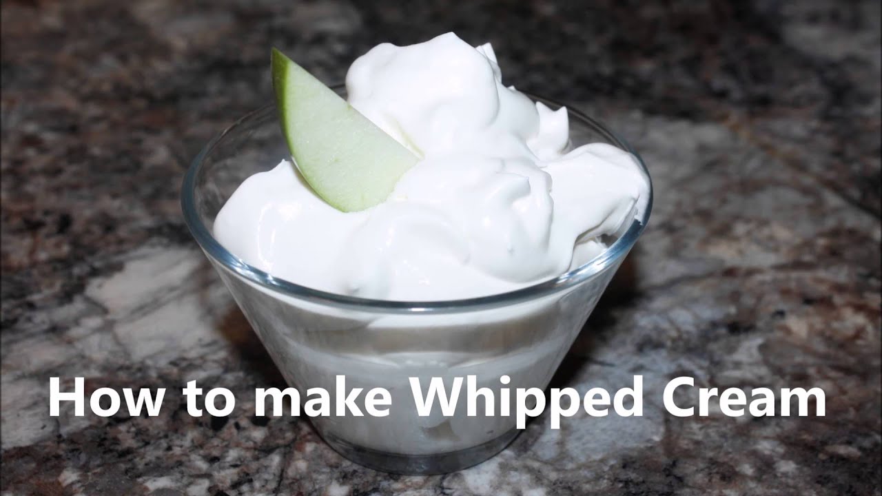 How to make whipped cream at home YouTube