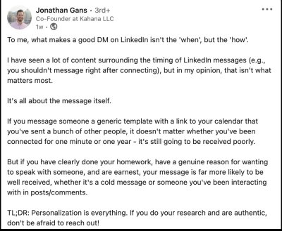 The Right Way to Send Cold DMs on LinkedIn to Build Connections