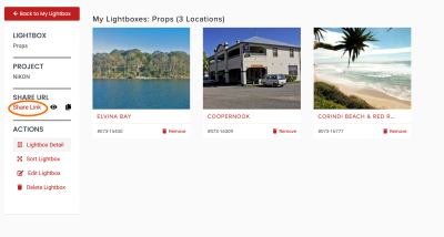 how to share adobe stock light box