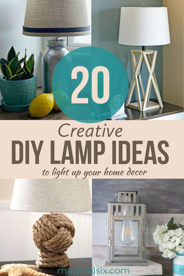 20 Creative DIY Lamp Ideas For Your Home Decor MaterialSixcom