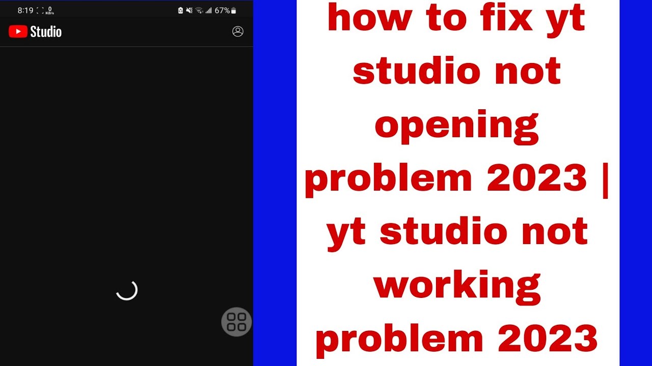 how to fix yt studio not opening problem 2023  yt studio not working 