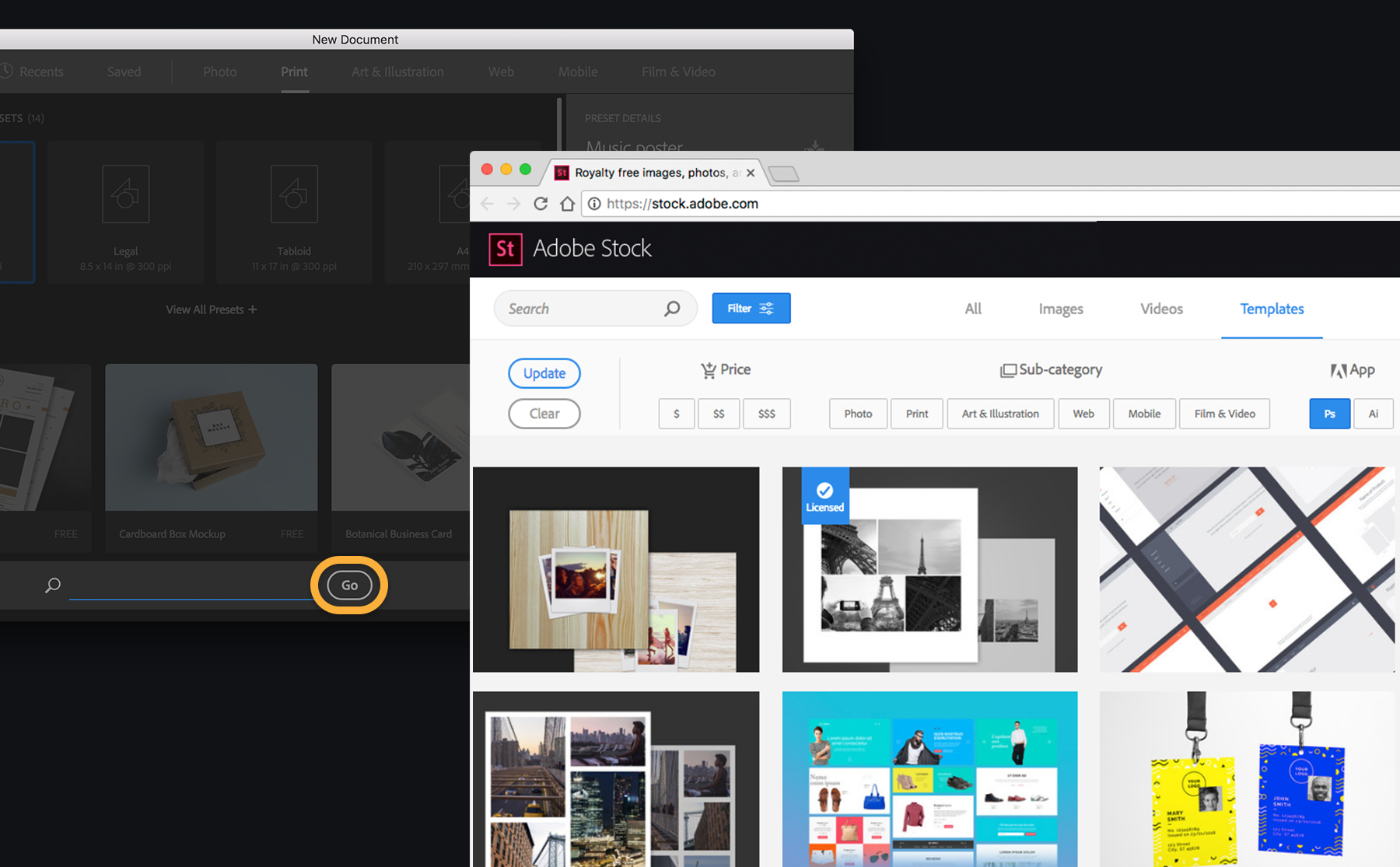 How To Use Adobe Stock Templates In Photoshop