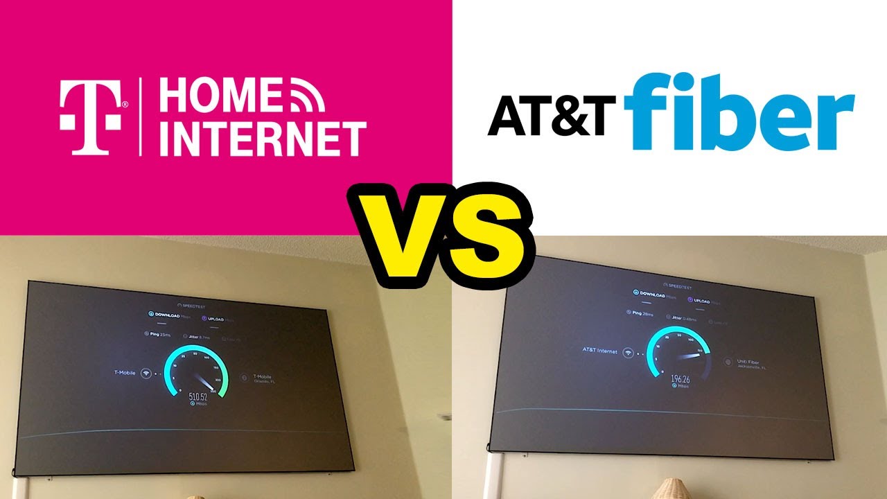 TMobile Home Internet 5G vs ATT Fiber Speed DownloadUpload in