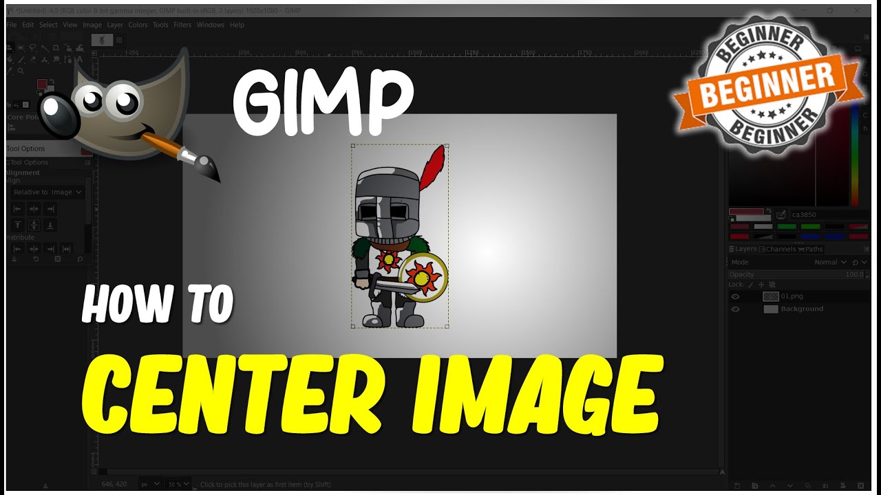 Gimp How To Center Image YouTube