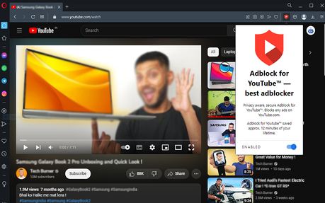 Adblock for YouTube best adblocker Opera