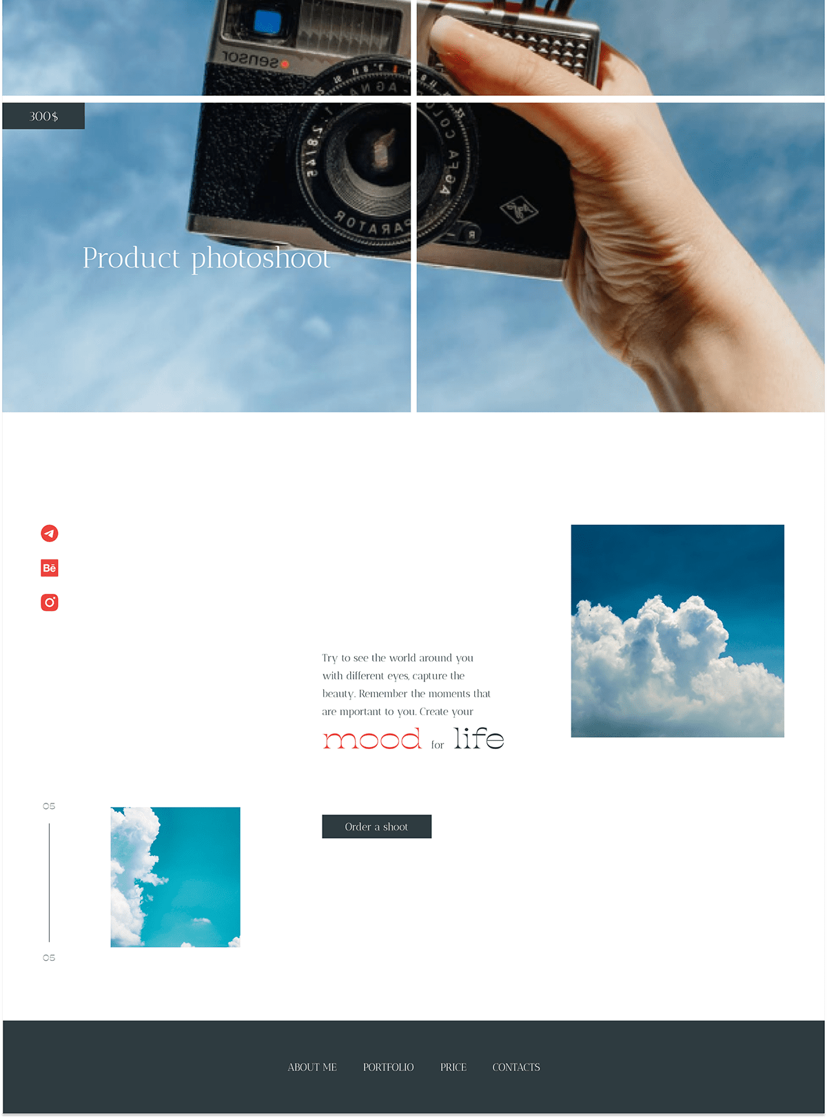 Photographers portfolio on Behance
