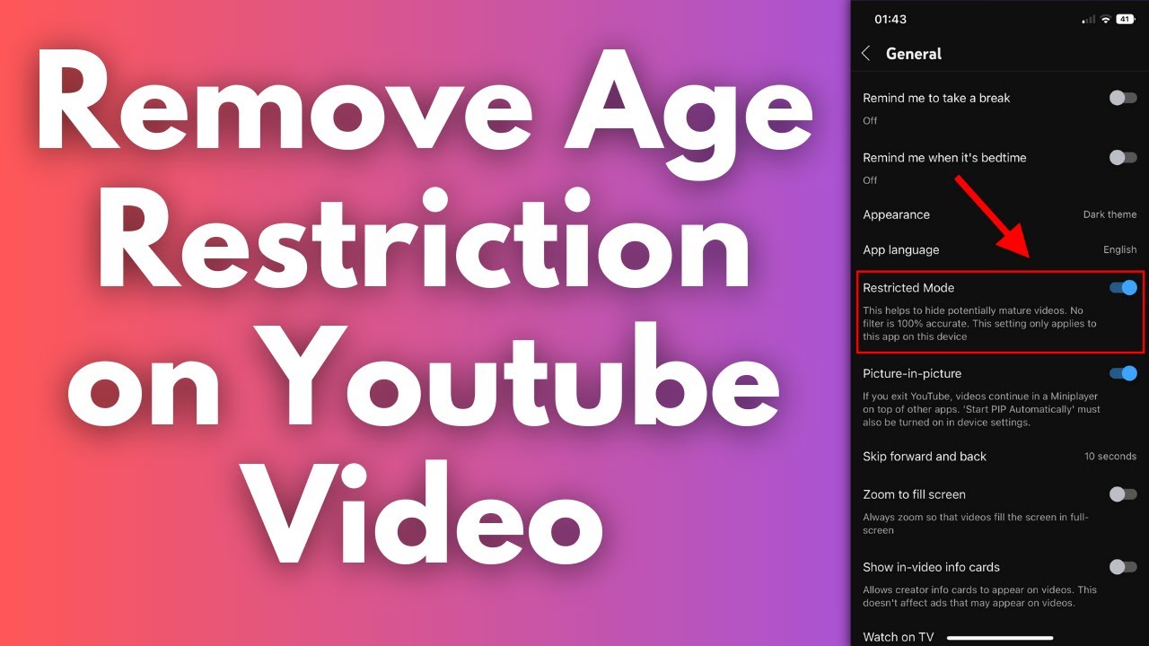 How to Remove Age Restriction on Youtube Video YouTube