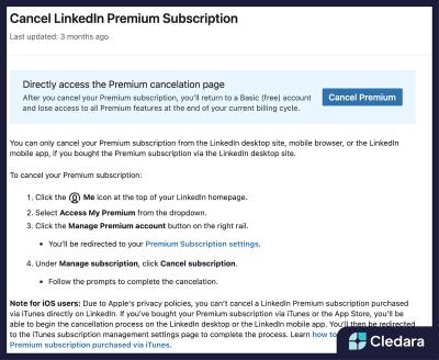 How to Cancel Your LinkedIn Premium Subscription: A Detailed Guide
