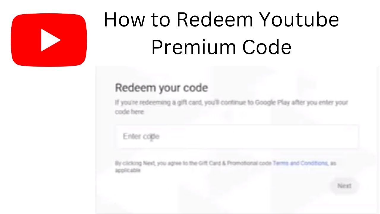 How to Redeem Youtube Premium Code Redeem Premium Code and Gift Codes
