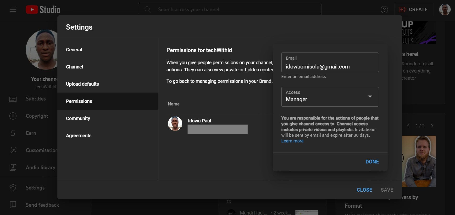 How to Add a Manager to Your YouTube Channel