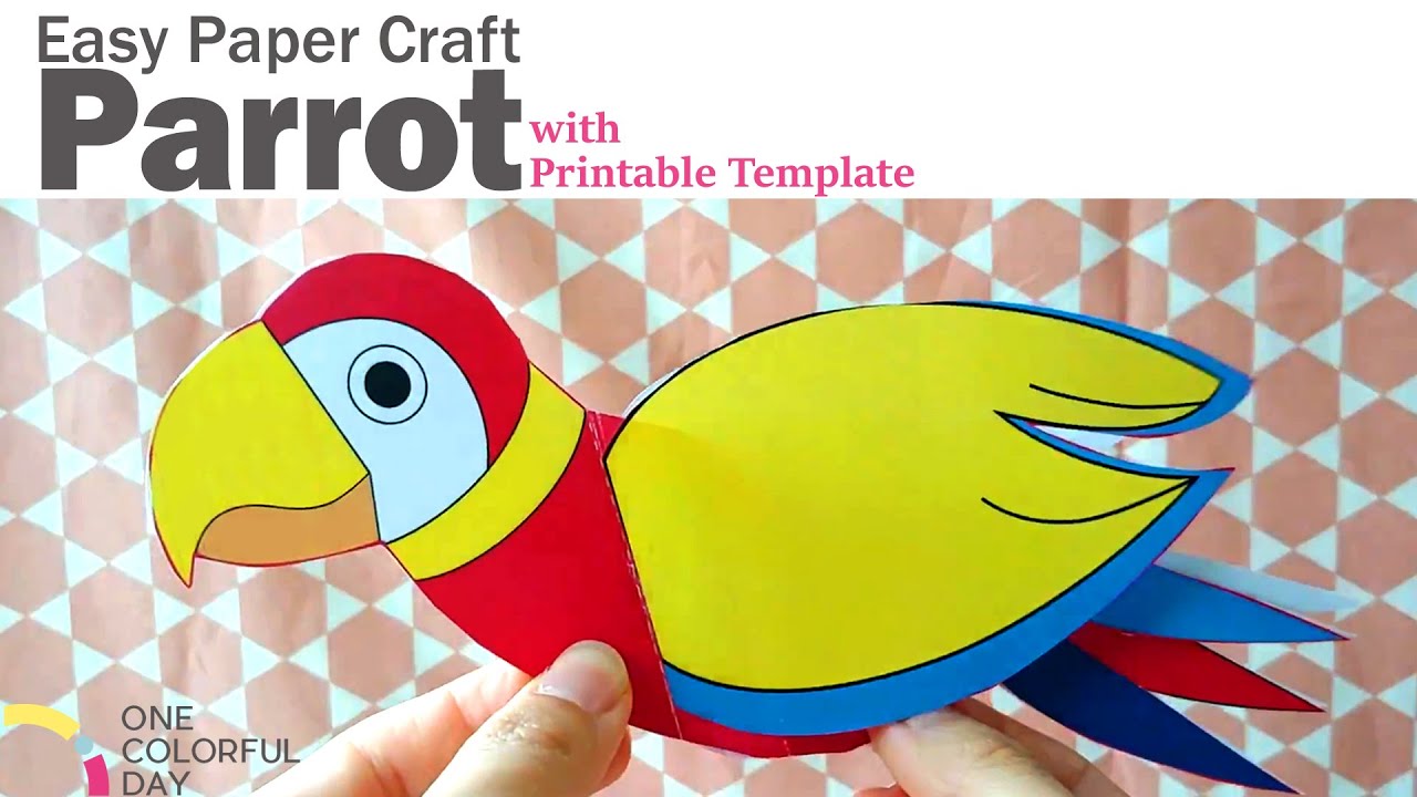 Parrot Bird Craft Easy Paper Craft for Children YouTube