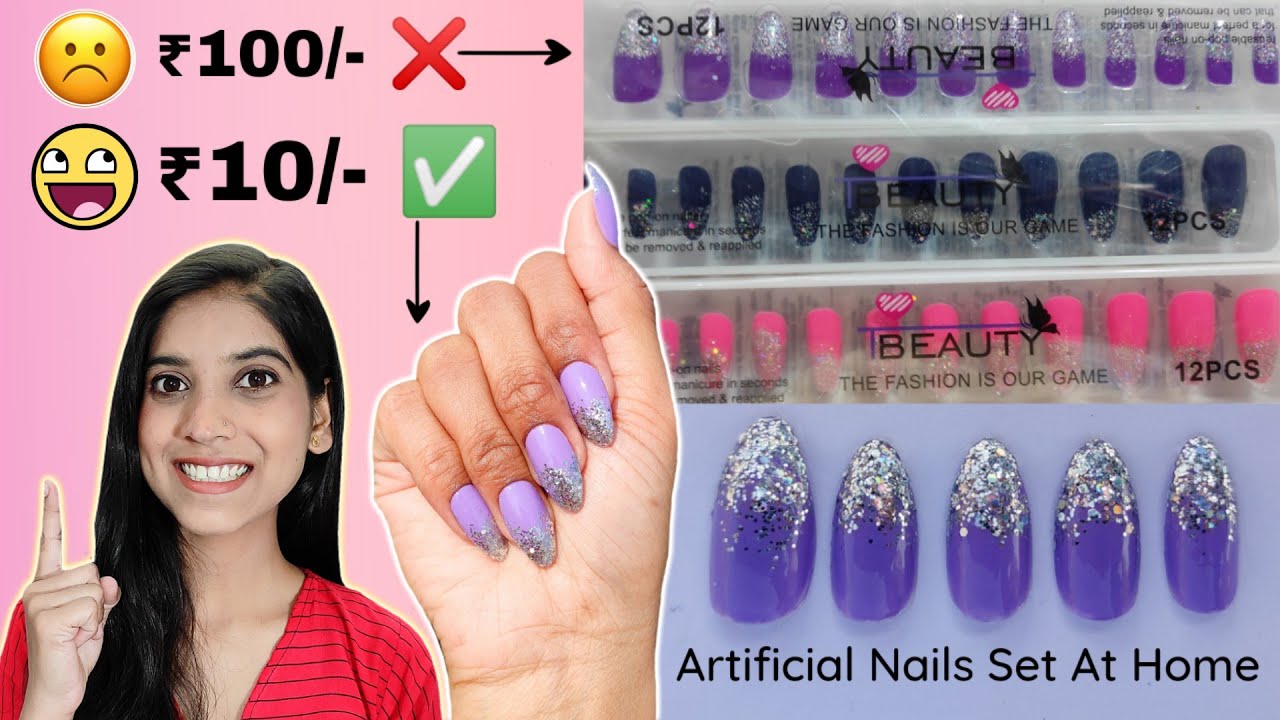 Make Artificial Nails Set At Home In 10