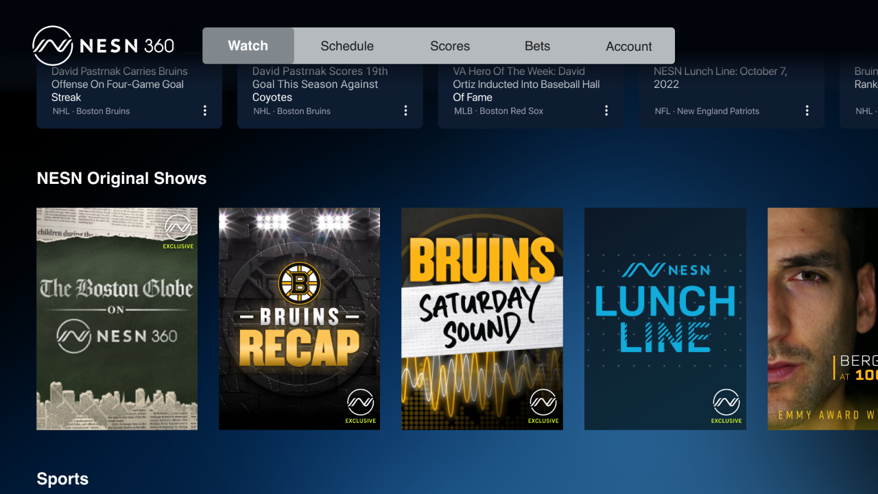 NESN 360 TV App Roku Channel Store Roku
