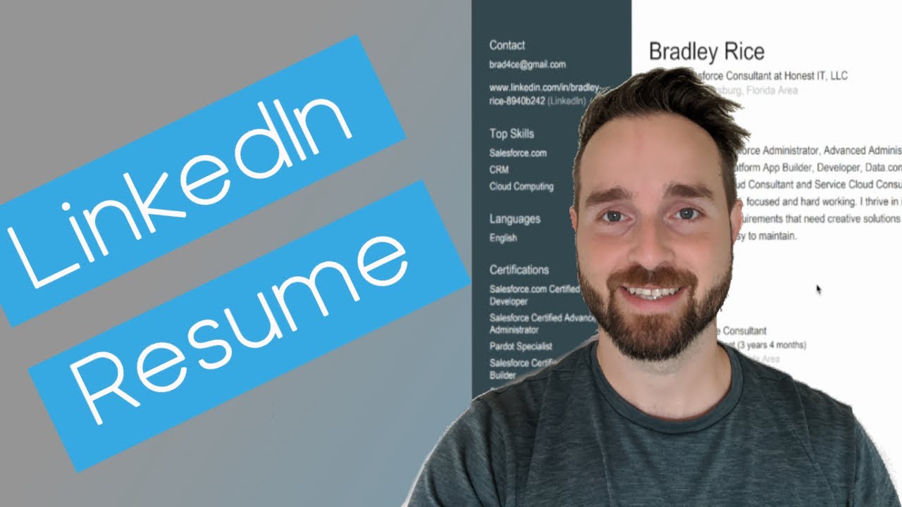 Create a Resume in Seconds from your LinkedIn Profile YouTube