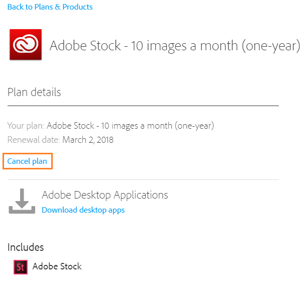 Cancel your Adobe Stock membership