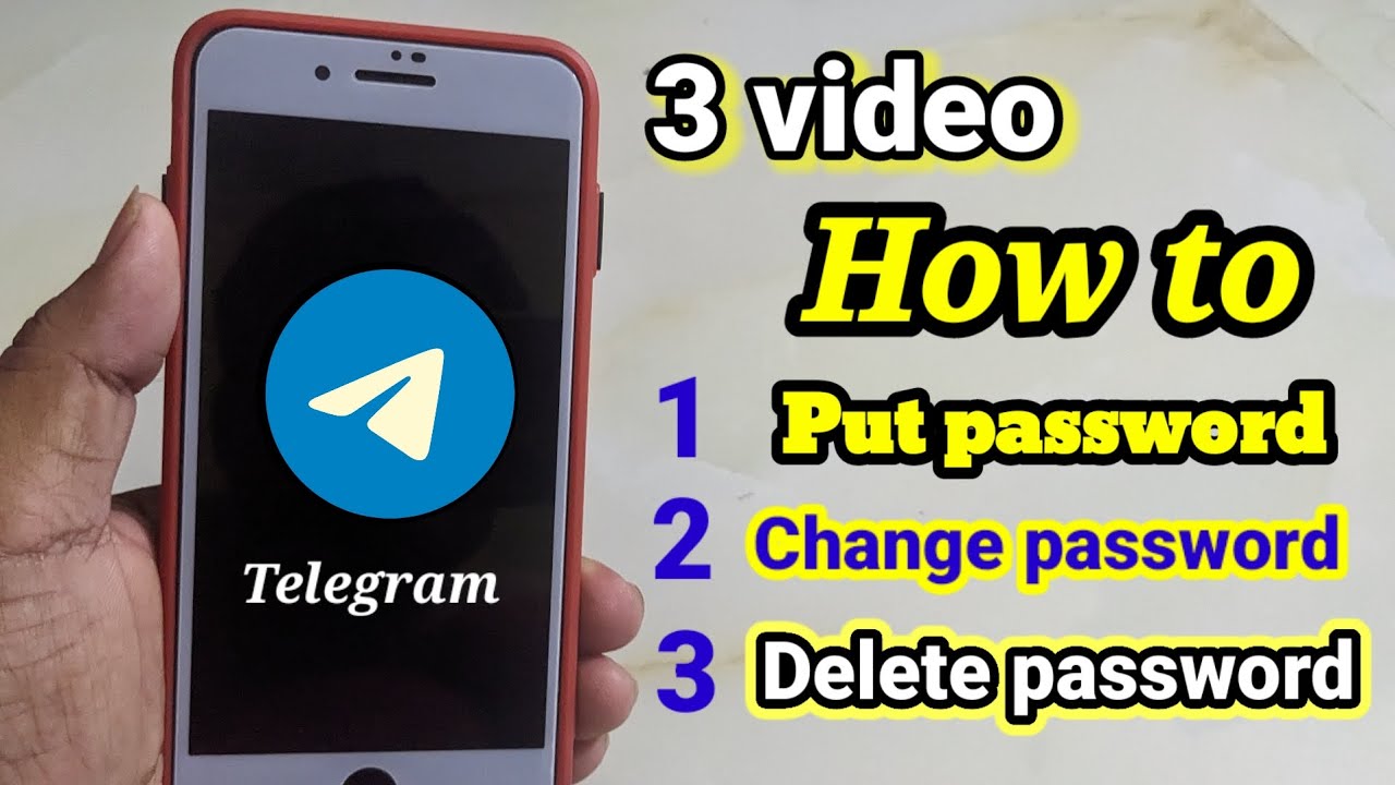 How to Put password Change password and delete password in telegram