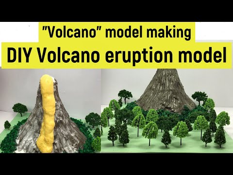 DIY Volcano model How to make a volcano eruption model Volcano