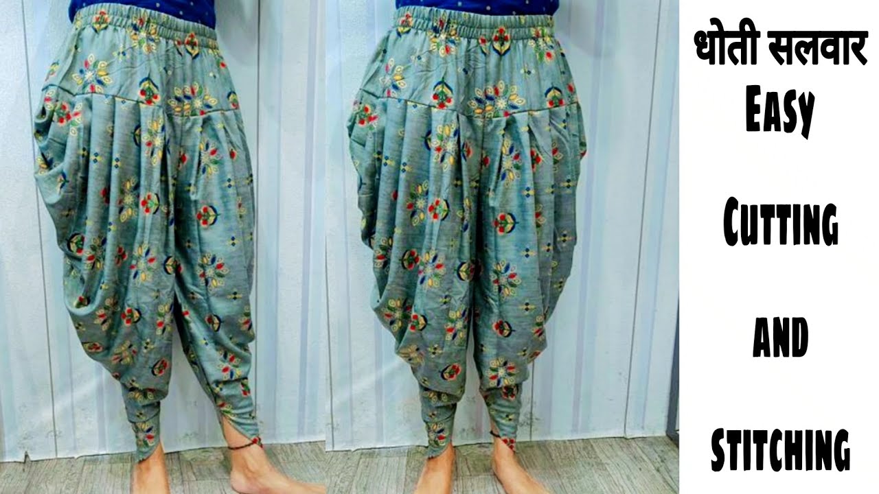 how to make dhoti salwar Dhoti Salwar Cutting and Stitching dhoti
