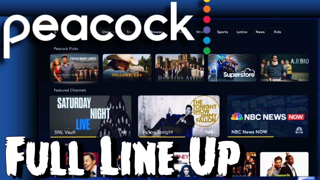 Peacock TV Full TV and Movie Line UP YouTube