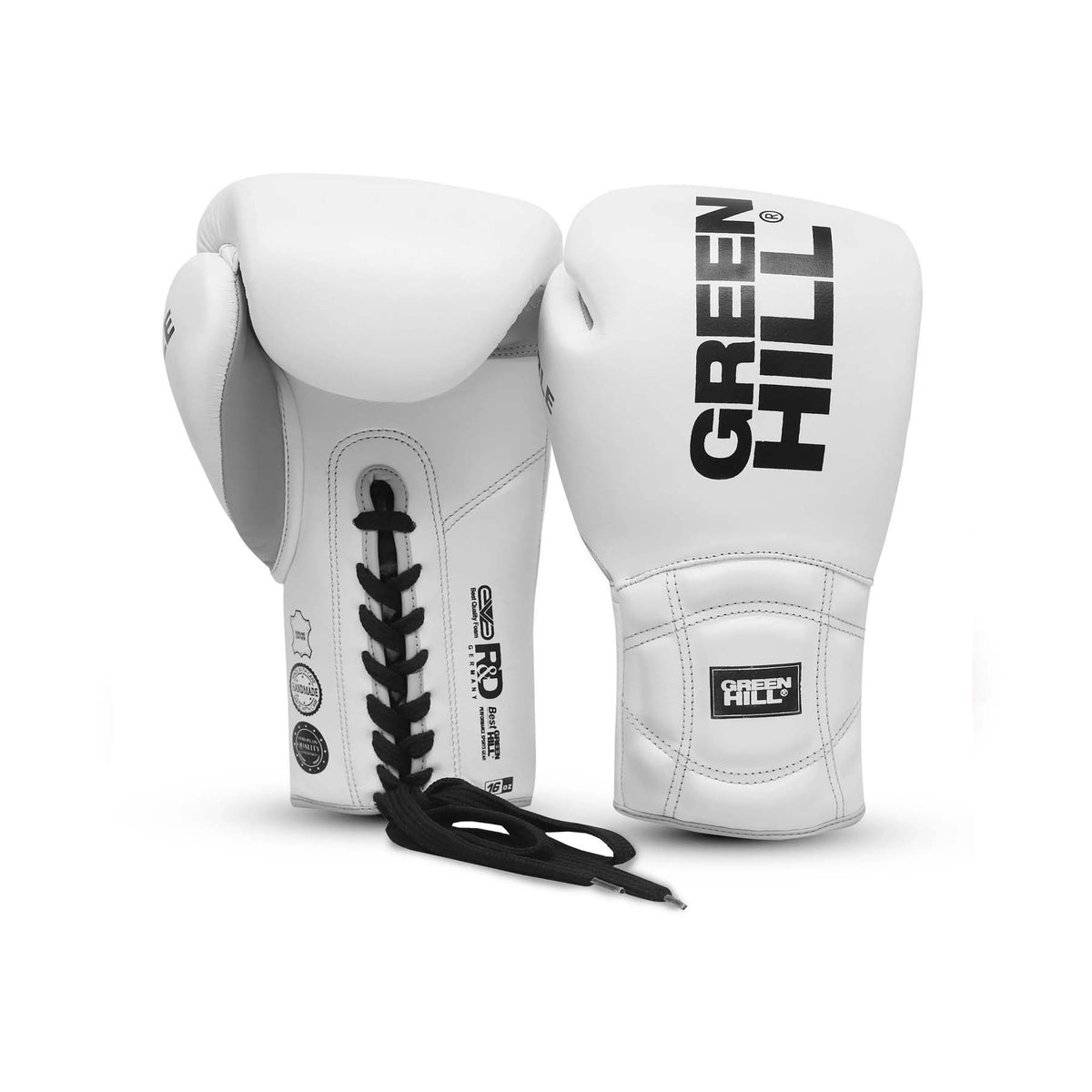 Leather Boxing Gloves Rumble with Open Mesh and Lace Closure SAMBO