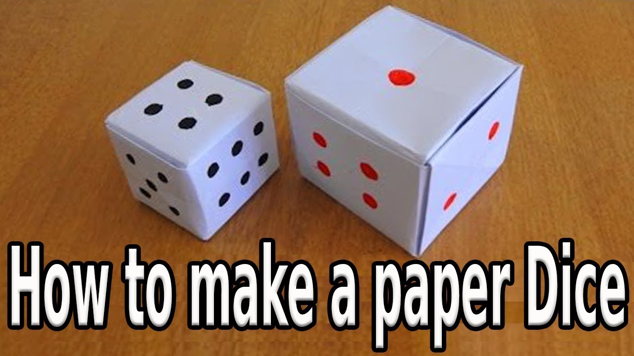 How to make a paper Dice YouTube