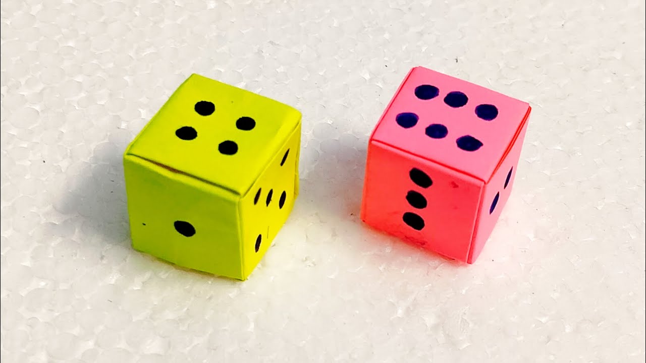 Paper Dice How To Make a Paper DiceKids CraftPaper Craft YouTube