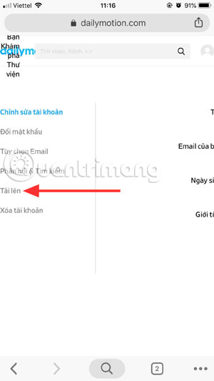 Guide to upload videos to Dailymotion on the phone