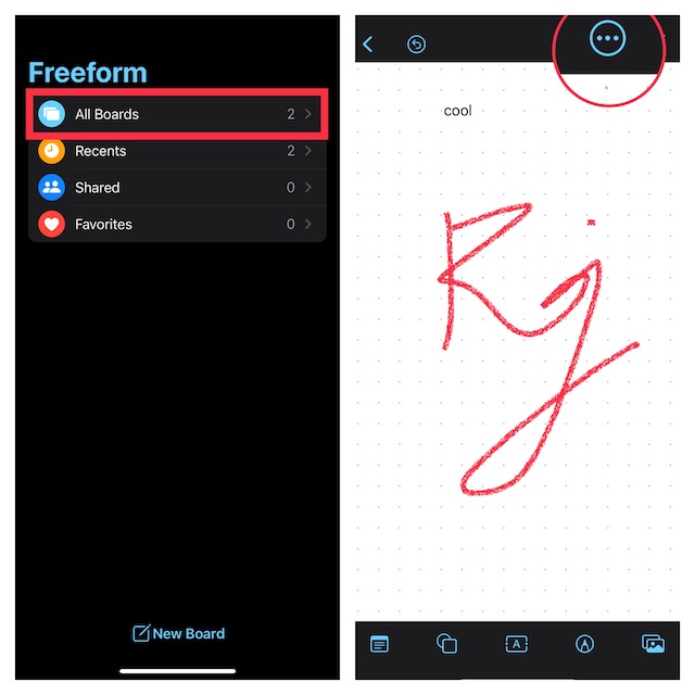 How to Export Freeform Projects into PDFs on iPhone in iOS 17 GeekChamp