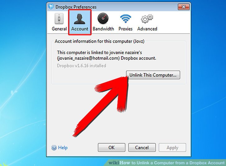 3 Ways to Unlink a Computer from a Dropbox Account wikiHow