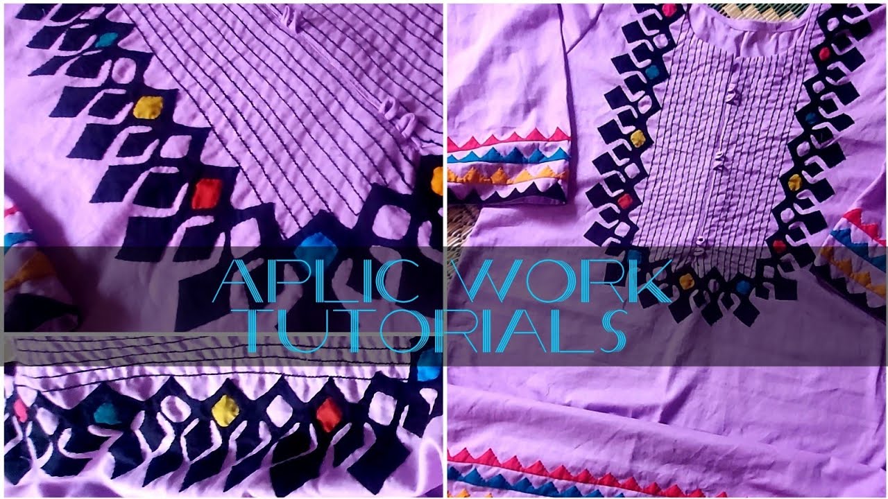 Applique work Design cutting Applique Work Tutorial YouTube