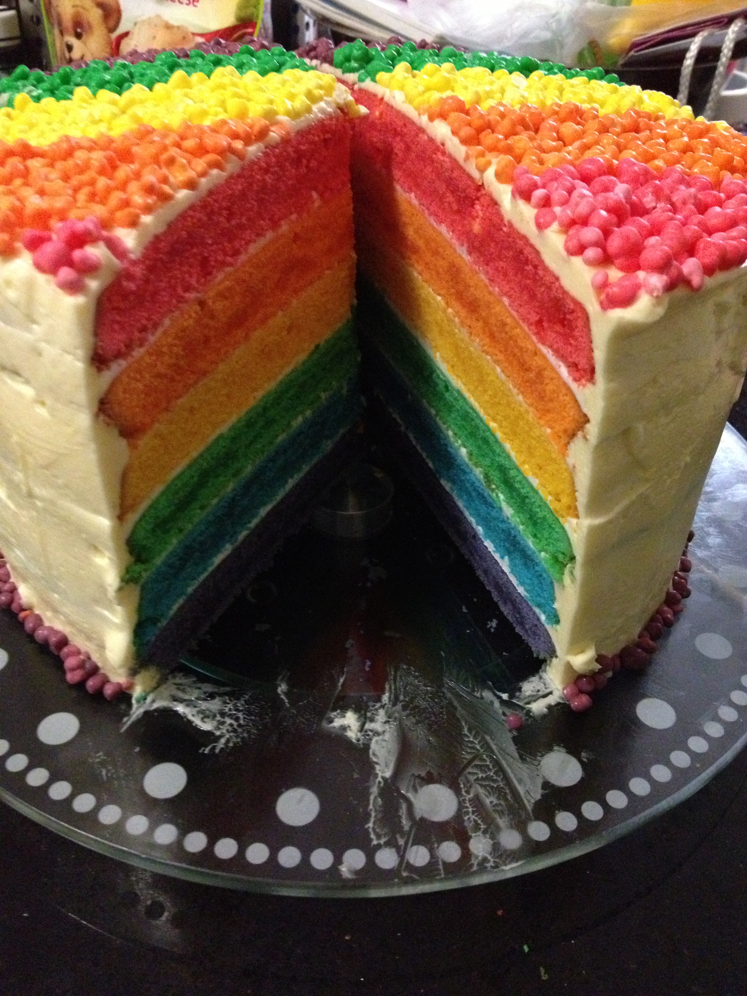 Nerds Rainbow Cake Kids Craft and Cooking