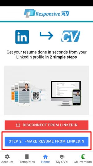 How to download resume from LinkedIn with mobile app in 30 Seconds