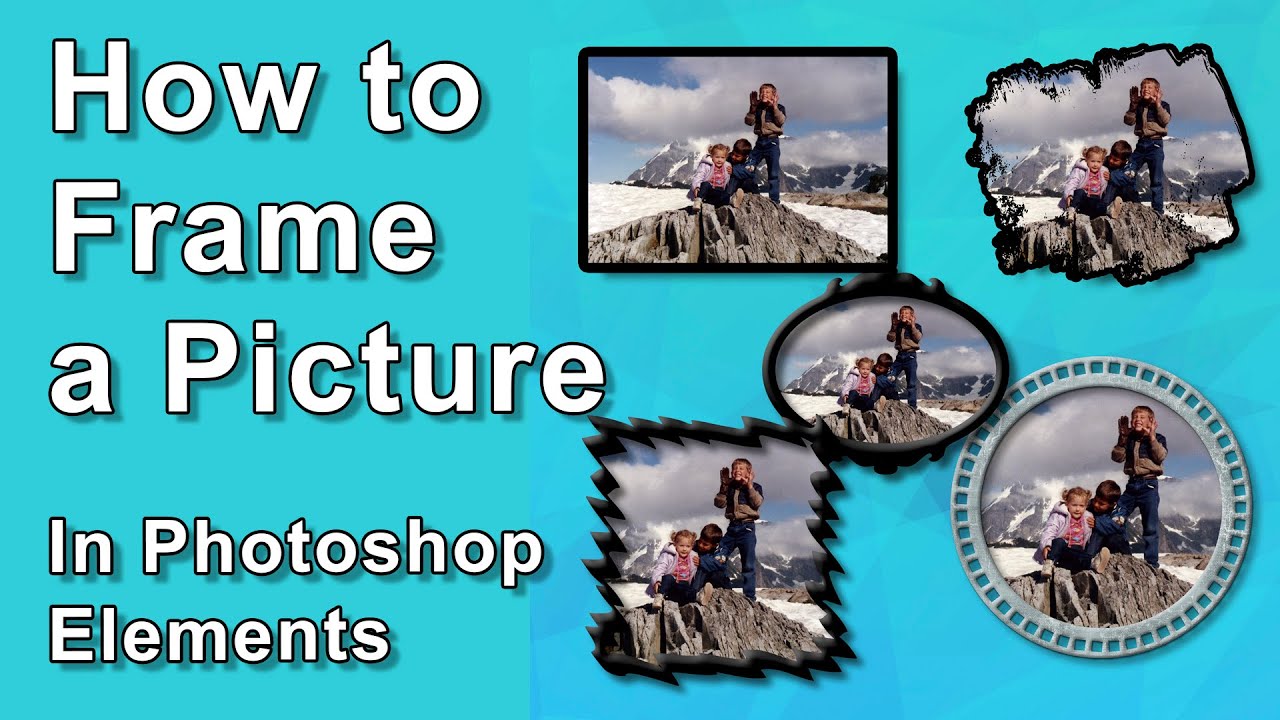 How to put a frame around a photo in Photoshop Elements YouTube