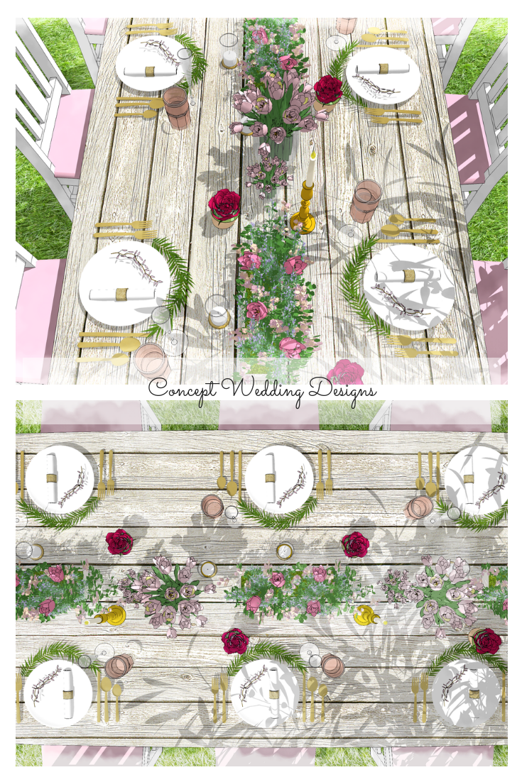 3D render of a wedding reception concept Visualize and present your