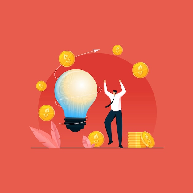 Premium Vector Businessman making and earn money with great business