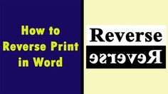 7 How To Reverse Print In Word ideas 3d printed fabric print reverse