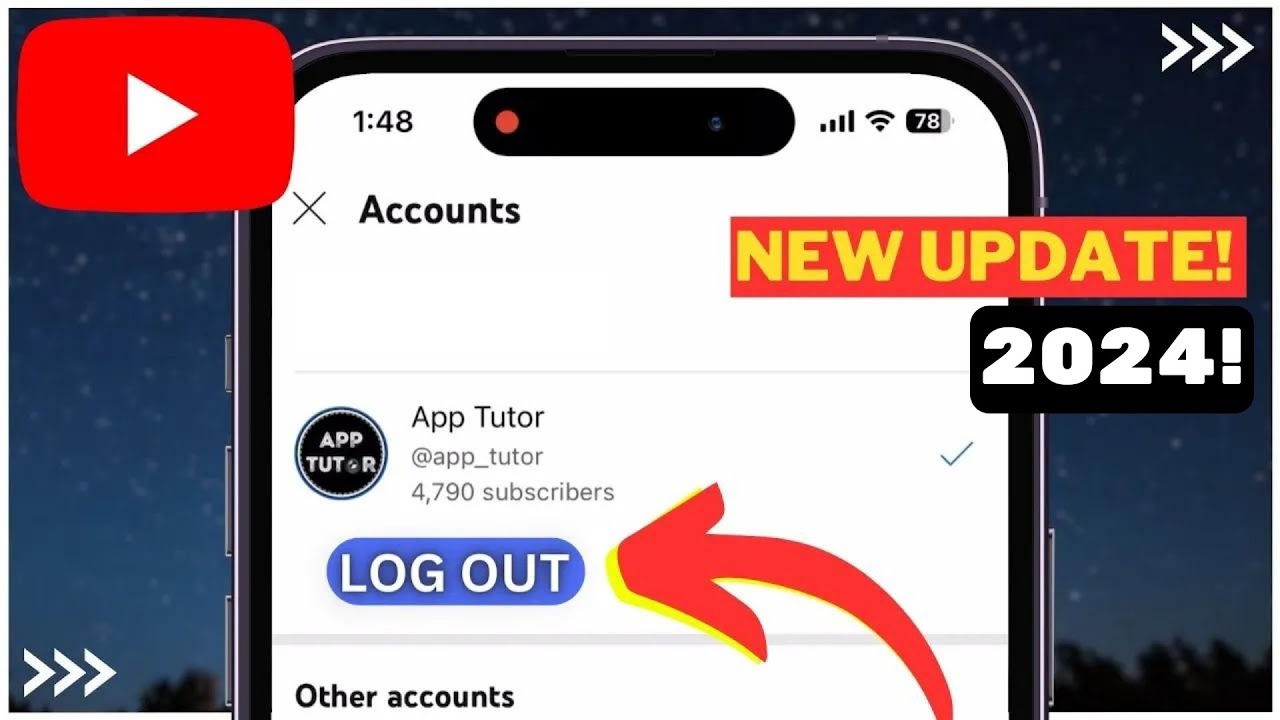 How to LOG OUT of YouTube Account on Mobile 2024 Update Sign Out of