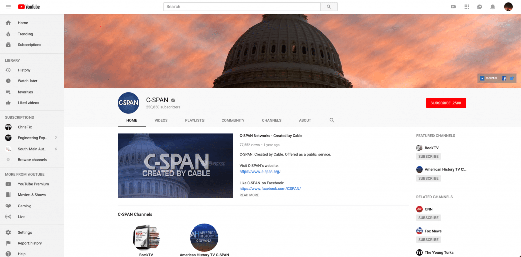 Cspan Live Coverage