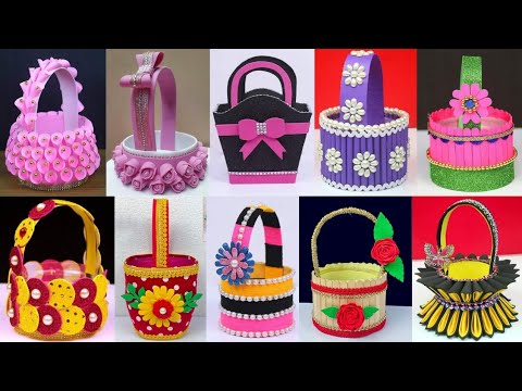 10 Easy And Beautiful Basket Ideas Basket Making Tutorial DIY